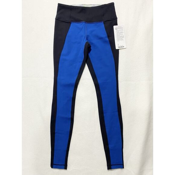Lululemon Wunder Under Pant Colorblock Leggings Size 6 Blue Black NWT - Picture 6 of 14